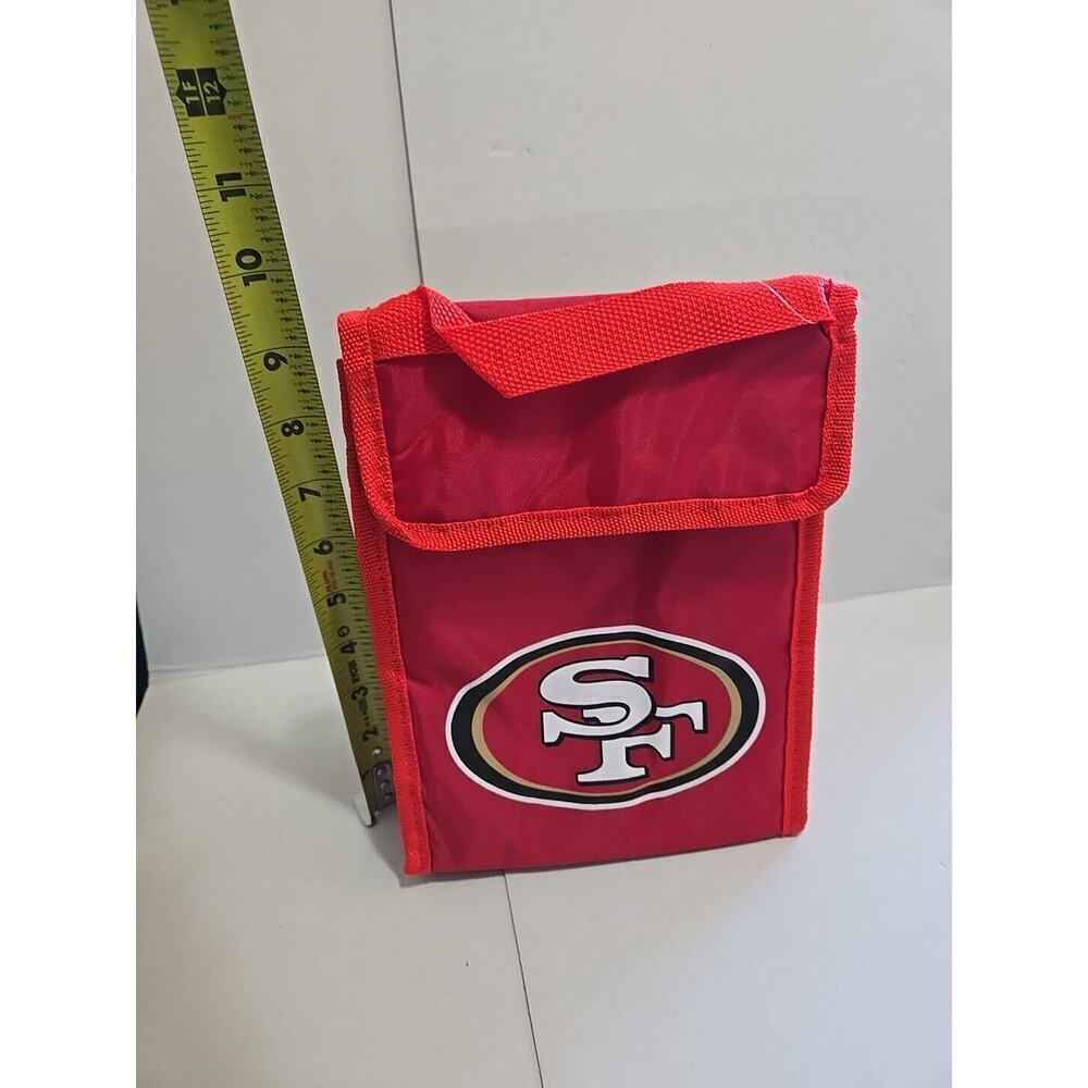 NFL San Francisco 49ERS Insulated Lunch Bag With hook loop Closure NWT - Picture 8 of 14